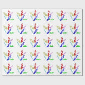 Dog Paw druckt mit Polka Dots Geschenkpapier (Flach)