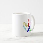 Dog Paw druckt mit Polka Dots Kaffeetasse (VorderseiteRechts)