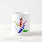 Dog Paw druckt mit Polka Dots Kaffeetasse (Mittel)
