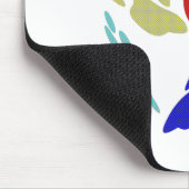 Dog Paw druckt mit Polka Dots Mousepad (Ecke)
