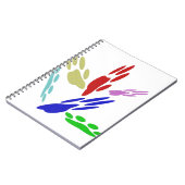 Dog Paw druckt mit Polka Dots Notizblock (Linke Seite)