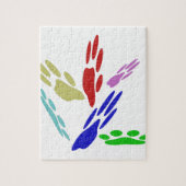 Dog Paw druckt mit Polka Dots Puzzle (Vertikal)