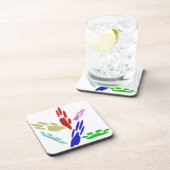 Dog Paw druckt mit Polka Dots Untersetzer (Rechte Seite)
