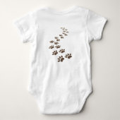 Dog Paw druckt mit Text Baby Strampler (Rückseite)