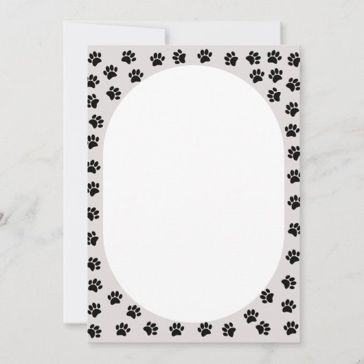 Dog Paw druckt ovale Form (Vorderseite)