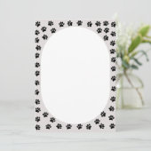 Dog Paw druckt ovale Form (Stehend Vorderseite)