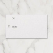 Dog Paw druckt Pet Friendly Custom Silver Geschenkanhänger (Rückseite (Horizontal))