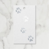 Dog Paw druckt Pet Friendly Custom Silver Geschenkanhänger (Vorderseite)