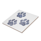 Dog Paw druckt Portugiesisch Tiles Navy Weiß Fliese (Seite)