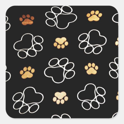 Dog Paw druckt Sticker (Vorderseite)