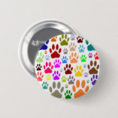 Dog Paw druckt überall Button (Vorne & Hinten)