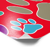 Dog Paw druckt überall Fotodruck (Ecke)
