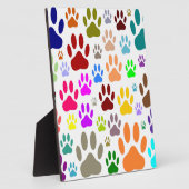 Dog Paw druckt überall Fotoplatte (Seite)