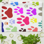 Dog Paw druckt überall Handtuch (Gefaltet)