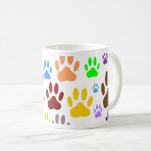 Dog Paw druckt überall Kaffeetasse (VorderseiteRechts)