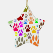 Dog Paw druckt überall Keramik Ornament (Rechts)