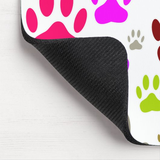 Dog Paw druckt überall Mousepad (Ecke)