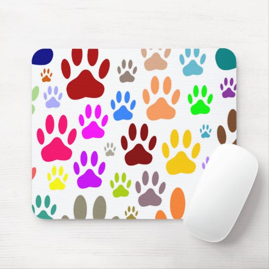 Dog Paw druckt überall Mousepad (Mit Mouse)
