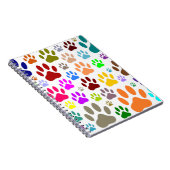 Dog Paw druckt überall Notizblock (Rechte Seite)