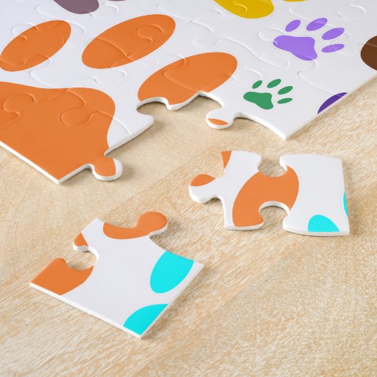 Dog Paw druckt überall Puzzle (Seite)