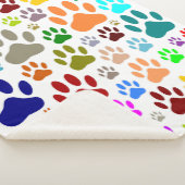 Dog Paw druckt überall Sherpadecke (3/4)