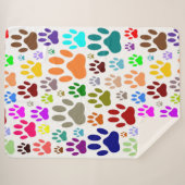 Dog Paw druckt überall Sherpadecke (Vorderseite (Horizontal))