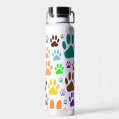 Dog Paw druckt überall Trinkflasche (Rückseite)