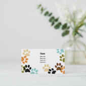 Dog Paw druckt Visitenkarte (Stehend Vorderseite)