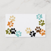 Dog Paw druckt Visitenkarte (Rückseite)