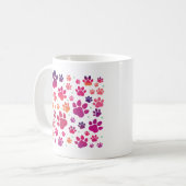 Dog Paw farbig Kaffeetasse (Vorderseite Links)