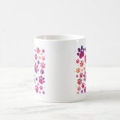 Dog Paw farbig Kaffeetasse (Mittel)