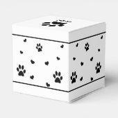 Dog Paw Gefallen Box Schwarz-Weiß-Paw Druckbox Geschenkschachtel (Rückseite)