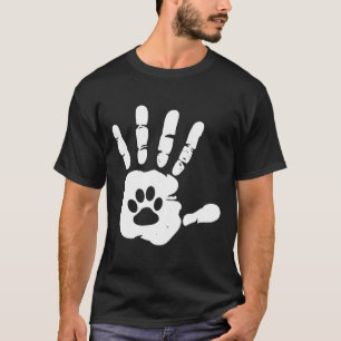 Dog Paw Hand Tier Liebe I Dog Pet Design Angepasst T-Shirt
