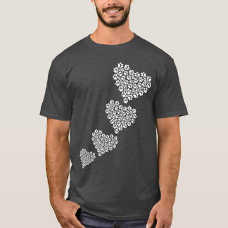 Dog Paw Heart Dog Lover Dog Besitzer Baby Dog Paws T-Shirt