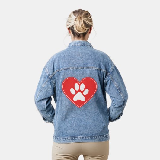 Dog Paw Heart Jeansjacke (Modell)