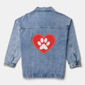 Dog Paw Heart Jeansjacke (Rückseite)