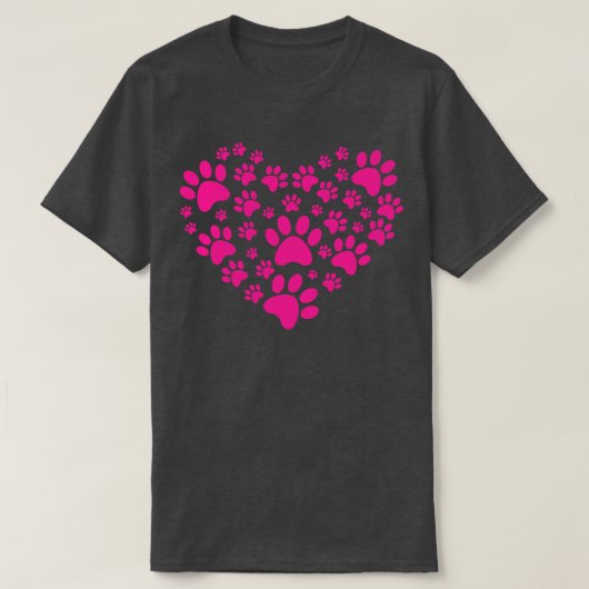 Dog Paw Heart T-Shirt (Design vorne)