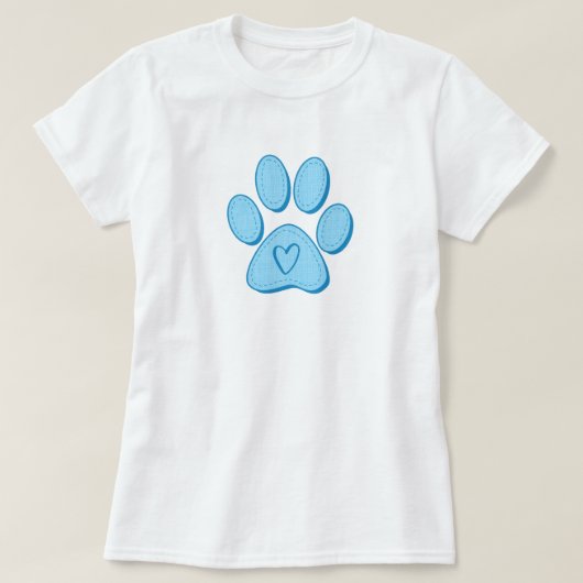 Dog Paw Heart T - Shirt (Design vorne)