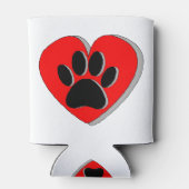 Dog Paw Heart Zeichnend Dosenkühler (Rückseite)