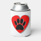 Dog Paw Heart Zeichnend Dosenkühler (Kanne Rückseite)