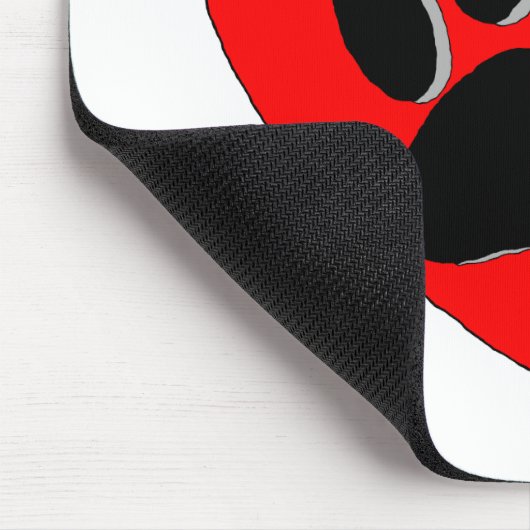 Dog Paw Heart Zeichnend Mousepad (Ecke)