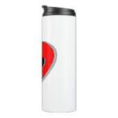 Dog Paw Heart Zeichnend Thermosbecher (Nach rechts gedreht)