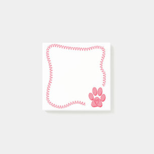 Dog Paw Herz Post-it-Hinweise Post-it Klebezettel