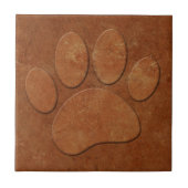 Dog Paw Imitats Terracotta Print Fliese (Vorderseite)