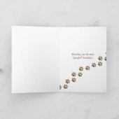 dog paw in man's hand for birthday karte (Innenseite)