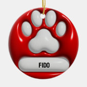 Dog Paw Keramik Ornament (Vorne)