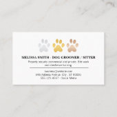 Dog Paw Logos Visitenkarte (Rückseite)