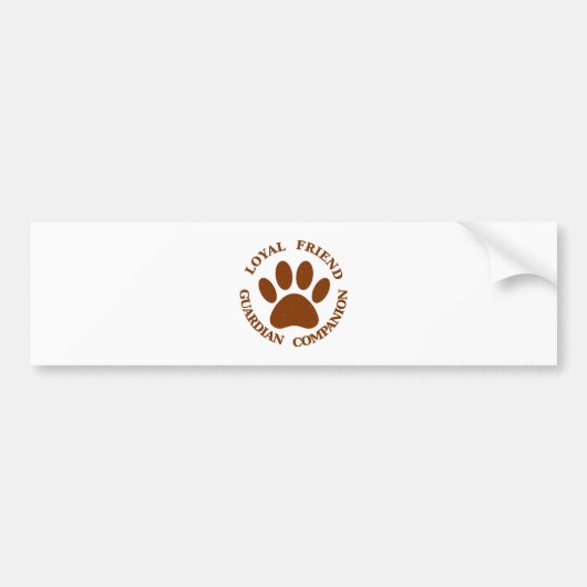 Dog Paw Loyal Friend Autoaufkleber (Vorne)
