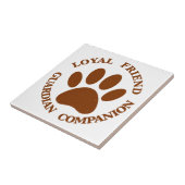 Dog Paw Loyal Friend Fliese (Seite)