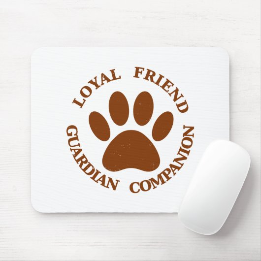 Dog Paw Loyal Friend Mousepad (Mit Mouse)
